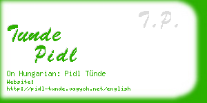 tunde pidl business card